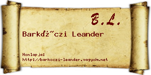 Barkóczi Leander névjegykártya