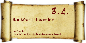 Barkóczi Leander névjegykártya