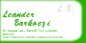 leander barkoczi business card
